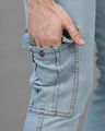 Shop Men's Ice Blue Slim Fit Cargo Jeans