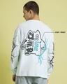 Shop Men's Ice Melt Blue Electric Love Graphic Printed Oversized T-shirt-Full