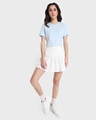 Shop Women's Ice Water Blue Relaxed Fit Short Top-Full