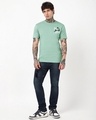 Shop Men's Iceberg Green Am I Awake Typography T-shirt-Full