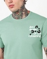 Shop Men's Iceberg Green Am I Awake Typography T-shirt