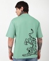 Shop Men's Iceberg Green Nawaab Graphic Printed Oversized T-shirt-Full