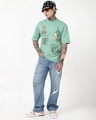 Shop Men's Iceberg Green Nawaab Graphic Printed Oversized T-shirt