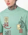 Shop Men's Iceberg Green Nawaab Graphic Printed Oversized T-shirt