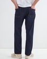 Shop Men's Indigo Blue Slim Straight Fit Stretchable Mid-Rise Jeans-Design