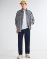 Shop Men's Indigo Blue Slim Straight Fit Stretchable Mid-Rise Jeans-Full