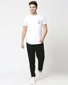 Shop Men's Indigo Printed White Skate Cut T-Shirt