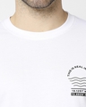 Shop Men's Indigo Printed White Skate Cut T-Shirt