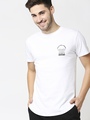 Shop Men's Indigo Printed White Skate Cut T-Shirt-Front