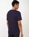 Shop Men's Inking Blue Live For The Night Graphic Printed T-shirt