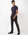 Shop Men's Inking Blue Live For The Night Graphic Printed T-shirt