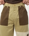 Shop Men's Irish Cream Color Block Straight Fit Cargo Pants