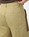 Shop Men's Irish Cream Color Block Straight Fit Cargo Pants