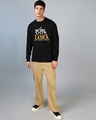 Shop Men's Jet Black Always Late Typography Oversized T-shirt
