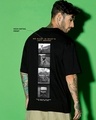 Shop Men's Jet Black Archive DNA Graphic Printed Oversized T-shirt