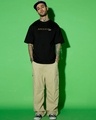 Shop Men's Jet Black Archive DNA Graphic Printed Oversized T-shirt