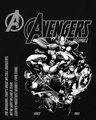 Shop Men's Jet Black Avengers Graphic Printed Oversized Hoodies