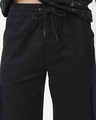 Shop Men's Jet Black Baggy Straight Fit Cargo Pants