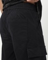 Shop Men's Jet Black Baggy Straight Fit Cargo Pants