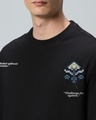 Shop Men's Jet Black Break Norms Graphic Printed Oversized T-shirt