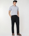 Shop Men's Jet Black Cotton Linen Pants-Full