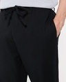 Shop Men's Jet Black Cotton Linen Pants