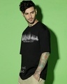 Shop Men's Jet Black Dark Night Graphic Printed Oversized T-shirt-Full