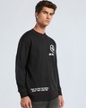 Shop Men's Jet Black Deadpool Graphic Printed Oversized Sweatshirt-Full
