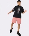 Shop Men's Jet Black Drop Gear Graphic Printed Oversized T-shirt