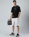 Shop Men's Jet Black Experiment Graphic Printed Oversized T-shirt