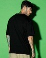 Shop Men's Jet Black Freedom Graphic Printed Oversized T-shirt-Full