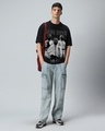 Shop Men's Jet Black Game Over Graphic Printed Oversized T-shirt