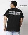 Shop Men's Jet Black Game Over Graphic Printed Plus Size T-shirt-Design