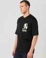 Shop Men's Jet Black Get Schwifty Science Graphic Printed Oversized T-shirt-Full