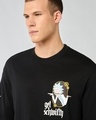 Shop Men's Jet Black Get Schwifty Science Graphic Printed Oversized T-shirt