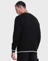 Shop Men's Jet Black ICON Typography Oversized Sweater-Full