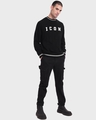 Shop Men's Jet Black ICON Typography Oversized Sweater