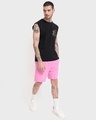 Shop Men's Jet Black If I Care Graphic Printed Oversized Vest-Full