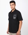 Shop Men's Jet Black King Of The Streets Graphic Printed Oversized Shirt-Design