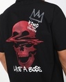 Shop Men's Jet Black King Of The Streets Graphic Printed Oversized Shirt