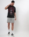 Shop Men's Jet Black Madara Graphic Printed Oversized T-shirt