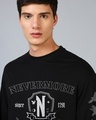 Shop Men's Jet Black Nevermore Graphic Printed Oversized T-shirt