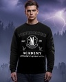 Shop Men's Jet Black Nevermore Graphic Printed Oversized T-shirt-Front