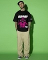 Shop Men's Jet Black Next Game Graphic Printed Oversized T-shirt
