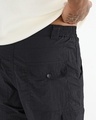 Shop Men's Jet Black Nylon Cargo Parachute Pants