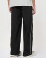 Shop Men's Jet Black Oversized Parachute Pants-Design