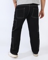 Shop Men's Jet Black Oversized Plus Size Jeans-Design