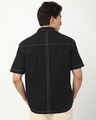 Shop Men's Jet Black Oversized Shirt-Design