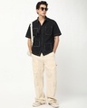 Shop Men's Jet Black Oversized Shirt-Full