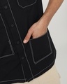 Shop Men's Jet Black Oversized Shirt